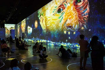 創(chuàng)意展廳，梵高畫(huà)展，梵高展臺(tái)